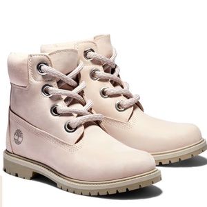pink bow timberlands